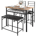 Miniatyrbild 1 av 10: Rootz 4 -delad matsal - Space Saving Möbler - Compact Dining Set - Komfort sittplatser - 100 cm x 60 cm x 74,5 cm bord