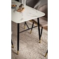 Miniatyrbillede 6 af 6: Rootz lille spisebord - rektangulært spisebord - moderne hvidt look bord - sæder 6, 120 cm x 60 cm x 76 cm