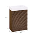 Miniatyrbillede 4 af 8: Rootz Smally Sink Cabinet - Compact Vanity - Slim Badeværelsesmøbler - Rummelig opbevaring - 40x56x22cm, MDF & keramik