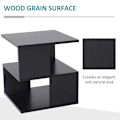 Miniatyrbillede 6 af 11: Rootz Side Table - 2-tier Side Table - Bed Table With Modern Design - Coffee Table For Office - Living Room - Dining Room - Black - 40 x 40 x 43 cm