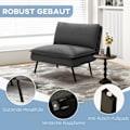 Miniatyrbillede 7 af 11: Rootz Sofa Bed - Justerbar ryglæn - Åndbart stof - Integreret nakkestøtte - 76L x 75W x 56H cm (gulvstol) - Grå