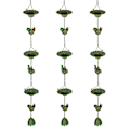 Miniatyrbillede 1 af 10: Rootz 3er Set Rain Chain - Drain Chain - Rainflow Chain - Korrosionsbestandig - 123 cm X Ø12CM til let havedekoration