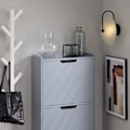Miniatyrbillede 6 af 9: Rootz skovippeskab - Skoopbevaringsorganisator - Skokommode - Pladsbesparende design - Alsidig opbevaring - Forbedret stabilitet - Lysegrå - 50 cm x 1