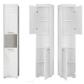 Miniatyrbillede 5 af 11: Rootz Badeværelsessæt - Badeværelsesskabe - Højglans - 163 x 190 x 34 cm White High gloss