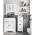 Miniatyrbillede 7 af 7: Rootz Sideskab - Kommode - Opbevaringsorganisator - Funktionelt design - Robust udførelse - Pladsbesparende - 30 cm x 82 cm x 30 cm - Hvid - MDF-plade