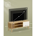 Pikkukuva 6 / 6: Rootz TV -kaappi - Media Console - Viihdeosasto -ruskea ja valkoinen - iso säilytystila - 120 cm x 40 cm x 49cm