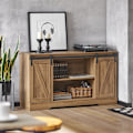 Miniatyrbillede 3 af 7: Rootz Moderne skænkskab - Kommode - TV stativ - Skydedøre - Justerbare hylder - Rummelig opbevaring - PB(E1) Materiale - 120cm x 70cm x 40cm