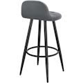Miniatyrbillede 8 af 8: Rootz Velvet barstole - Kitchen Island skammel - Bistro skammel - Justerbar fodstøtte - Komfortabelt sæde - 84cm x 70cm x 39cm