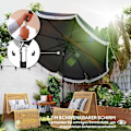 Miniatyrbillede 4 af 10: Rootz Ø269CM Parasol - Garden Sunshade - Balkonskærm - UPF 30+ UV -beskyttelse - Ø2.69m x 2,38m - Grå