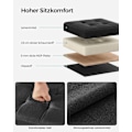 Pikkukuva 3 / 6: Rootz-istuinarkku - Säilytys ottomaanit - Jalkatuki - Pellavajäljitelmä - MDF - Vaahtomuovi - 30cm x 30cm x 30cm - Basic Black - 1,6kg - 130kg Max kuo