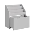 Miniatyrbillede 1 af 6: Rootz Children's Dove Grey Hylde - Børne reol - Opbevaringsorganisering - MDF spånplade - Anti-Tip - Nem montering - 29,5 cm x 62,5 cm x 70 cm