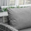 Miniatyrbillede 4 af 7: Rootz Luxury Poly Rattan Havemøbelsæt - Havemøbler - Havesæt - Loungesæt - Loungemøbler med sidebord - Sædehynde - Grå - 136W x 65D x 71H cm