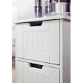 Miniatyrbillede 5 af 7: Rootz Design badeværelsesskab i landlig stil MDF træ 30 x 83 x 30 cm hvid - Badeværelsesskab lille 4 skuffer - Sideskab Multifunktionsskab