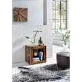Miniatyrbild 4 av 7: Rootz Sidobord Shabby-Chic Recycling Mango massivt träbord brun Litet bord 45x45x35cm Design Cube