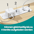 Miniatyrbillede 4 af 5: Rootz Moderne natbord - natbord - Træspanel - 3 skuffer - Rumbesparende - 35 cm x 40 cm x 59 cm