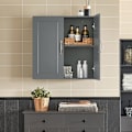 Miniatyrbillede 6 af 7: Rootz vægskab - Badeværelsesskab - Medicinskab - Alsidig opbevaring - Justerbare hylder - Robust MDF-konstruktion - 60cm x 60cm x 30cm