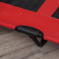 Miniatyrbillede 3 af 4: Rootz Hundeseng - Sammenfoldelig - Udendørs Hundeseng - Hævet stativ - Barneseng til kæledyr med åndbart mesh - Rød + Sort - 122 cm x 92 cm x 23 cm