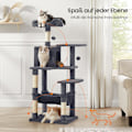 Miniatyrbild 2 av 5: Rootz Cat Scratching Post - Cat Tree - 143 cm High Scratch Tower - Mjukt plyschskydd - 55 x 45 x 143 cm