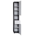 Pikkukuva 2 / 8: Rootz Tall Cabinet - Bathroom Storage Unit - Tower Shelf - Linen Closet - Utility Cupboard - Vertical Organizer - Standalone Rack - White High Gloss/S
