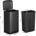 Miniatyrbillede 7 af 8: Rootz Pedalspand 30 L - Skraldespande - Sort - 34,5 x 61,5 x 27,5 cm (BxH x D)