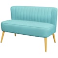 Miniatyrbillede 1 af 6: Rootz Sofa - Retro Design - 2 Pers. Sofa - Træben - Træ - Stof - Fløjlsagtig polyester - Grøn - 117 cm x 56,5 cm x 77 cm