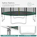 Miniatyrbild 5 av 7: Rootz Trampolin - Utomhusstudsmatta - Barnstudsmatta - Ministudsmatta - Trampolinpark - Hoppstudsmatta - Svart/Grön - 366 cm