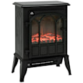 Miniatyrbillede 1 af 5: Rootz elektrisk pejs - LED Flames - 1000/2000 W - Justerbar temperatur - Lysstyrke - Metal - 39 x 23 x 56,5 cm