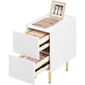Miniatyrbillede 8 af 8: Rootz Modern Sengebord - Natbord - Opbevaringsenhed - Rigelig opbevaring, holdbart design, smarte sikkerhedsfunktioner - MDF, Metal - 25x51x40 cm
