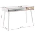 Miniatyrbillede 3 af 10: Rootz moderne skrivebord med skuffe - Kontorbord - Arbejdsstation - Rigelig opbevaring - Holdbar og ridsefast - Glat funktionalitet - 50 cm x 75 cm x