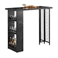 Pikkukuva 1 / 8: Rootz Modern Baaripöytä - Keittiöpöytä - Ruokapöytä - Tukeva MDF- ja metallirunko - Säädettävät jalat - Tilava säilytystila - 120cm x 105cm x 50cm