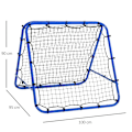 Pikkukuva 3 / 11: Rootz Football Rebounder Net - Kickback Goal Rebound Wall Net - Rebound On Both Sides - Adjustable - Steel - Blue - 100 x 95 x 90 cm