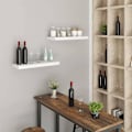 Pikkukuva 6 / 8: Rootz 4 seinähyllyn sarja - Kelluvat hyllyt - Esittelyhyllyt - Kestävä MDF - Monipuolinen ja tyylikäs - Helppo asennus - 60x22,9x3,8cm