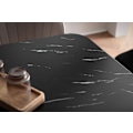 Miniatyrbild 6 av 6: Rootz Modern Dining Table - Rectangular Table - Black Look Table - Sits 6 - 140cm x 80 cm x 76 cm