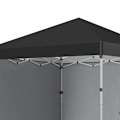 Miniatyrbillede 4 af 5: Rootz Folding Gazebo - 2 Sidevægge - Sandsæk - Højdejusterbar - Transporttaske - Rustfrit stålramme - Stål - Oxford - Sort - 297L x 297W x 274H cm
