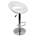 Miniatyrbild 1 av 3: Rootz justerbar barpall - Vridbar pall - Läderlooksits - Kromram - 360° rotation - Ergonomisk design - 110 kg Kapacitet - 80-102 cm x 54,5 cm x 49,5 c