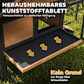 Miniatyrbillede 7 af 11: Rootz 2 Level Rabbit Stable - Double -Deck House - Udendørs kæledyrskabning - Vejrbestandigt, let rent - 217 cm x 53 cm x 86 cm