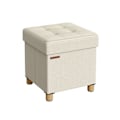Pikkukuva 1 / 6: Rootz Storage Ottoman - Rakkaus - Lelulaatikko - Pehmustettu jakkara - MDF-kehys - Pellavajäljitelmä - 38cm x 38cm x 40cm
