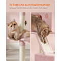 Miniatyrbillede 5 af 7: Rootz Cat-kradsestolpe - Kradser - Klatretræ - Spånpladeplys - 60 cm x 50 cm x 206 cm - Stort kattetårn - Pastelrosa - 23,5 kg