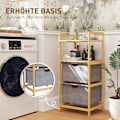 Miniatyrbillede 8 af 11: Rootz Bambus vaskeri - Tøjarrangør - Opbevaringsløsning - Rumbesparelse - 44W x 34d x 96H cm