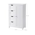 Miniatyrbillede 6 af 6: Rootz Badeværelsesskab - Opbevaringsskab - Organizer - Hvid - MDF plader - 55cm x 82cm x 30cm