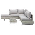 Miniatyrbillede 5 af 10: Rootz Havesiddesæt - Rattan Lounge Sæt - Sofasæt - Tebordssæt - Grå/Brun