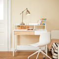 Miniatyrbillede 3 af 8: Rootz Compact Desk Table - Writing Desk - Study Desk - Space Saving Design - 100x95x59cm - Ideel til små værelser - MDF -materiale