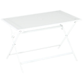 Miniatyrbillede 1 af 5: Rootz Havebord - Stort spisebord - Metal - Hærdet glas - Hvid - 110 cm x 70 cm x 70 cm