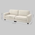 Miniatyrbillede 3 af 10: ROOTZ 3 -SEATER SOFA - Stue Couch - White Sofa - Optimal support - 227 x 84 x 87 cm