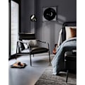 Miniatyrbild 3 av 7: Rootz Ink Black Lounge Chair - Fåtölj - Vadderad sits - Stålram - Polyesterfiber - PU syntetiskt läder - Lätt - Robust - Bekväm - 90 cm x 74,2 cm x 90