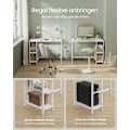 Miniatyrbillede 3 af 7: Rootz Maple White Skrivebord - Spånpladestudiebord - Stålstel - Rummelig - 50 cm x 100 cm x 76 cm