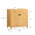 Miniatyrbillede 5 af 9: Rootz badeværelsesopbevaringsskab - Skab under vask - Organizer - Justerbar hylde - MDF,E1 - PB,E1 - Vægt 13,8 kg - 60 cm x 60 cm x 35 cm