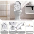 Miniatyrbillede 9 af 9: Rootz Thermoset O-formet toiletsæde - Soft Close Låg - Quick Release - Rustfrit stål Hængsler - Antibakteriel - 37cm x 47,5cm