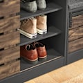 Miniatyrbillede 7 af 7: Rootz Modern skænk med skydedør - Kommode - Skoskab - Alsidig opbevaring - Justerbare hylder - Holdbart PB-materiale - 80cm x 89cm x 35cm