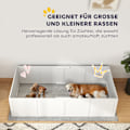 Pikkukuva 7 / 11: Rootz -koiran roskakori - Whelping Box - Puppy Run - Säädettävät sisäänkäynnit - Pine & MDF - 196 x 96 x 48 cm - valkoinen